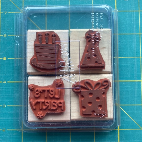 Stampin' Up Let's Party Rubber Stamps - Picture 2 of 2